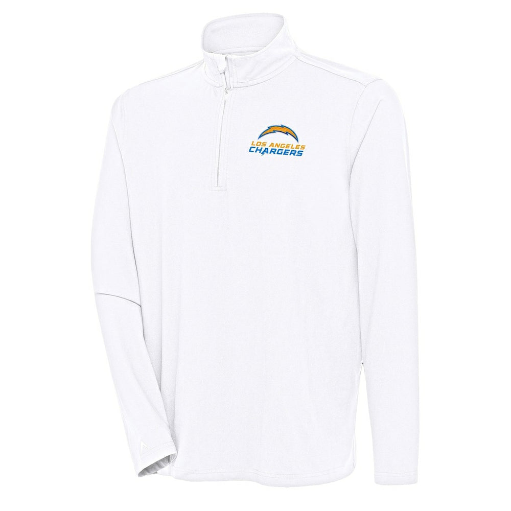 Los Angeles Chargers Antigua Hunk Quarter-Zip Pullover Top - White - NFL