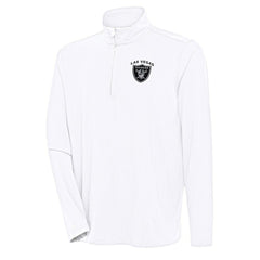 Las Vegas Raiders Antigua Hunk Quarter-Zip Pullover Top - White - NFL