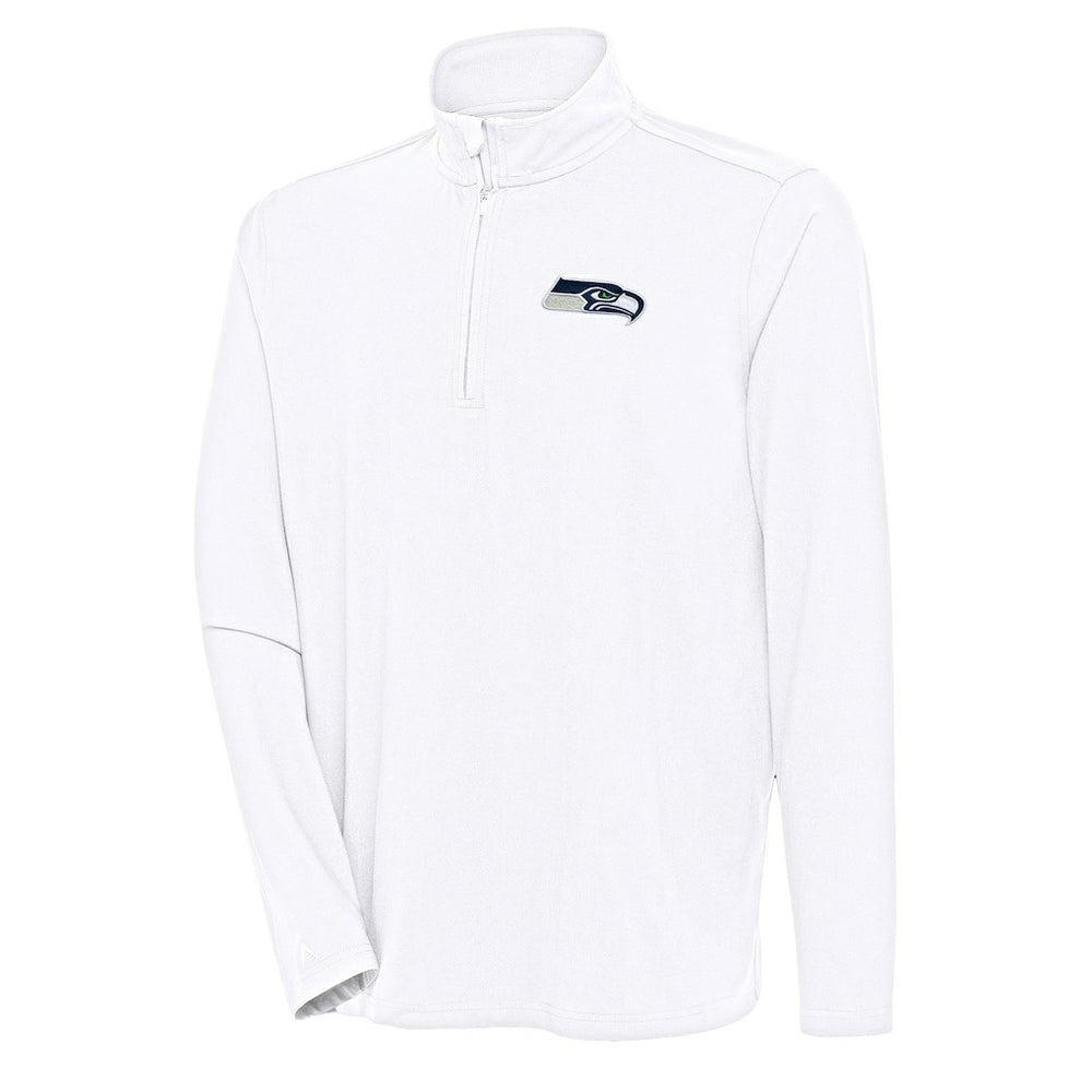Seattle Seahawks Antigua Hunk Quarter-Zip Pullover Top - White - NFL