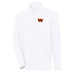 Washington Commanders Antigua Hunk Quarter-Zip Pullover Top - White - NFL