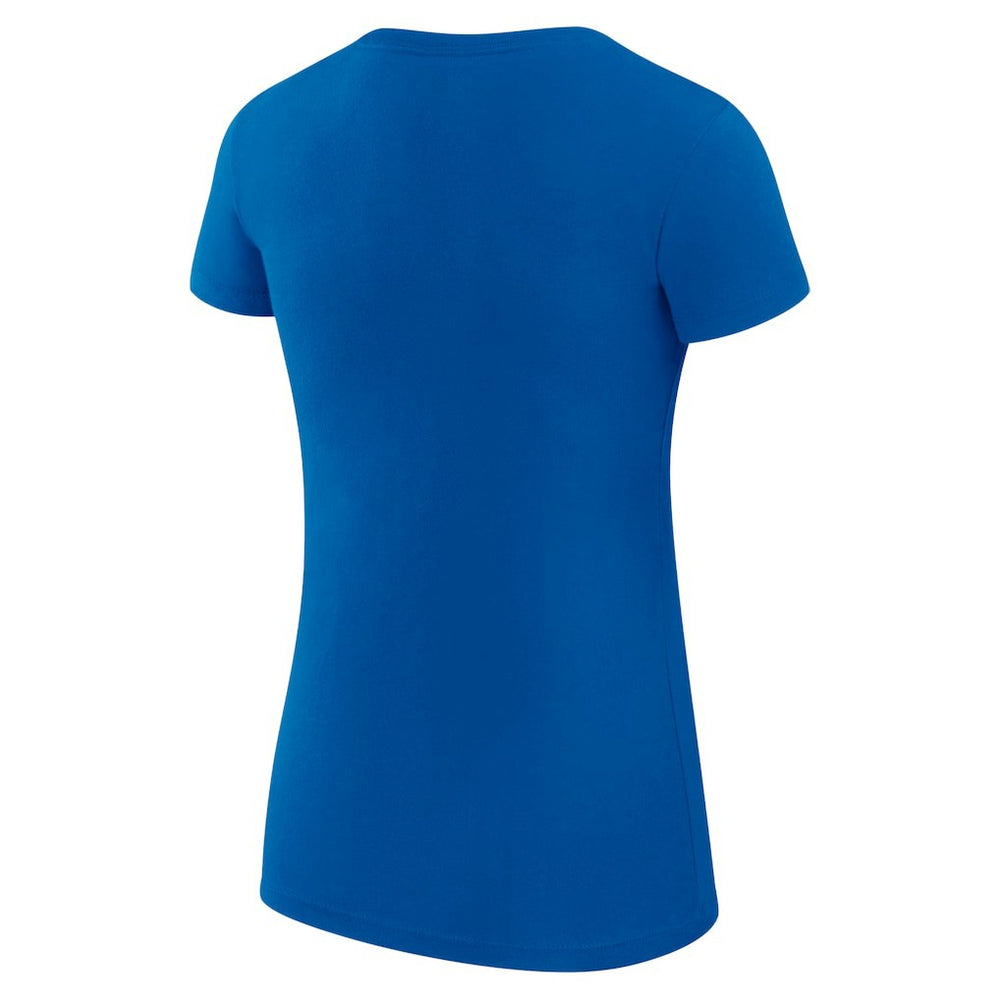 Detroit Pistons G-III 4Her by Carl Banks Women's Super-Slim Fit Lightweight Filigree Logo T-Shirt - Blue