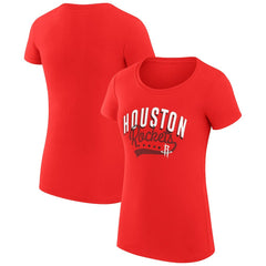 Houston Rockets G-III 4Her by Carl Banks Women's Super-Slim Fit Lightweight Filigree Logo T-Shirt - Red