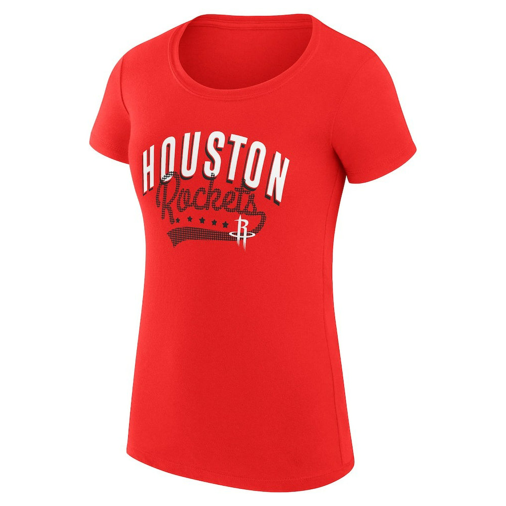 Houston Rockets G-III 4Her by Carl Banks Women's Super-Slim Fit Lightweight Filigree Logo T-Shirt - Red