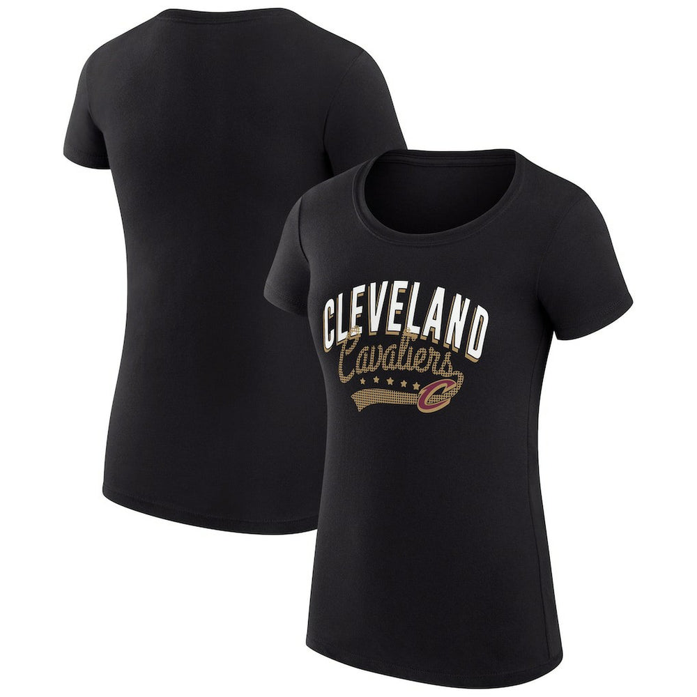 Cleveland Cavaliers G-III 4Her by Carl Banks Women's Super-Slim Fit Lightweight Filigree Logo T-Shirt - Black