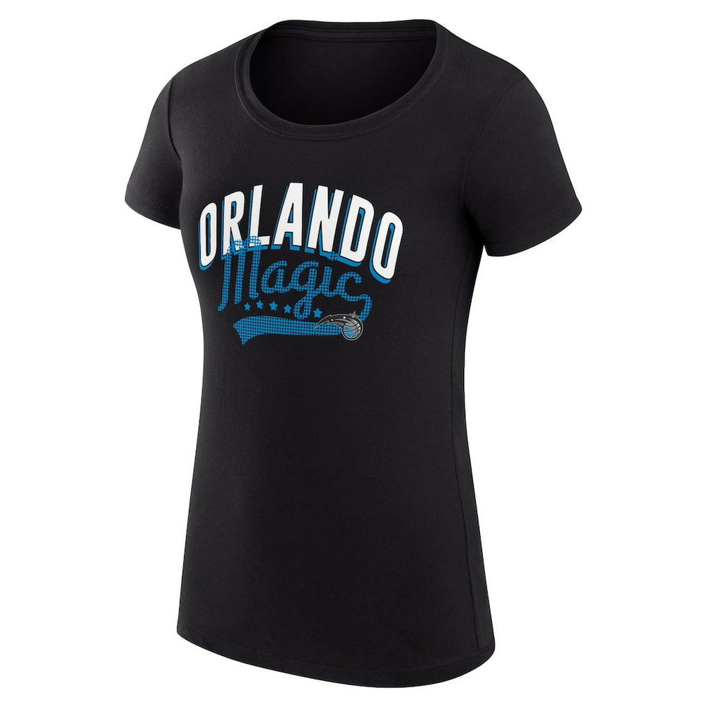 Orlando Magic G-III 4Her by Carl Banks Women's Super-Slim Fit Lightweight Filigree Logo T-Shirt - Black