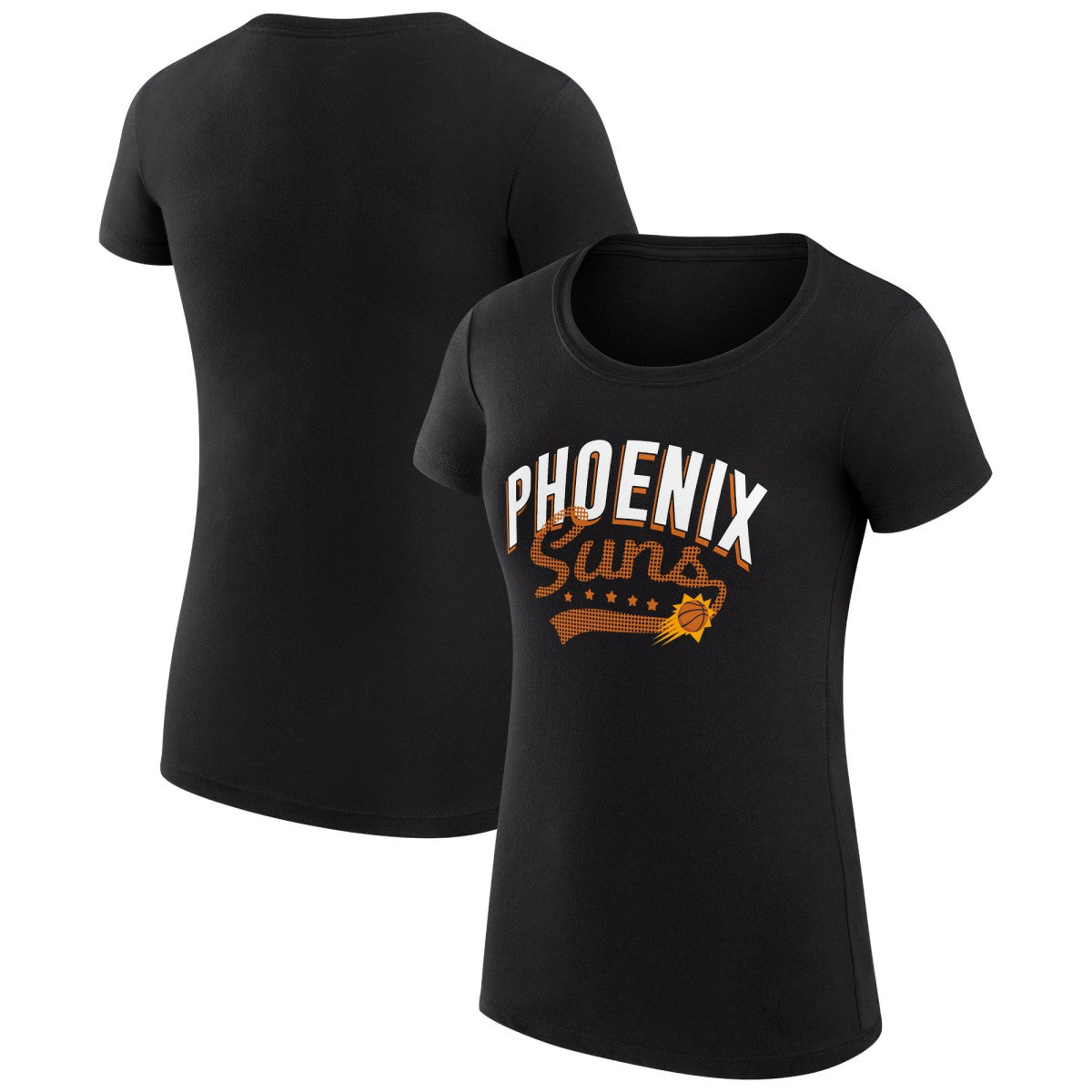 Phoenix Suns G-III 4Her by Carl Banks Women's Super-Slim Fit Lightweight Filigree Logo T-Shirt - Black