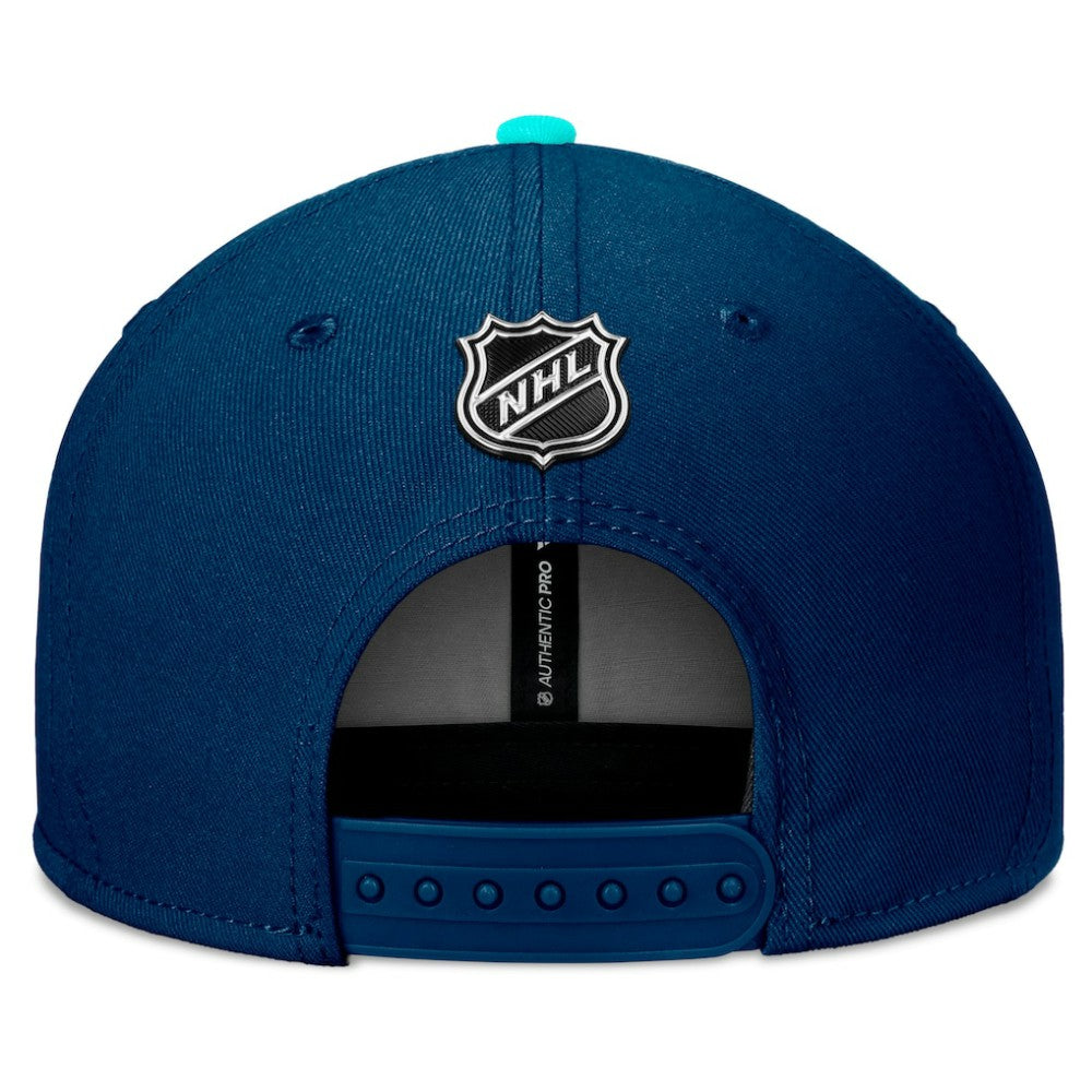 Seattle Kraken Fanatics 2024 NHL Draft Snapback Hat - Deep Sea Blue | Fanatics Lifestyle