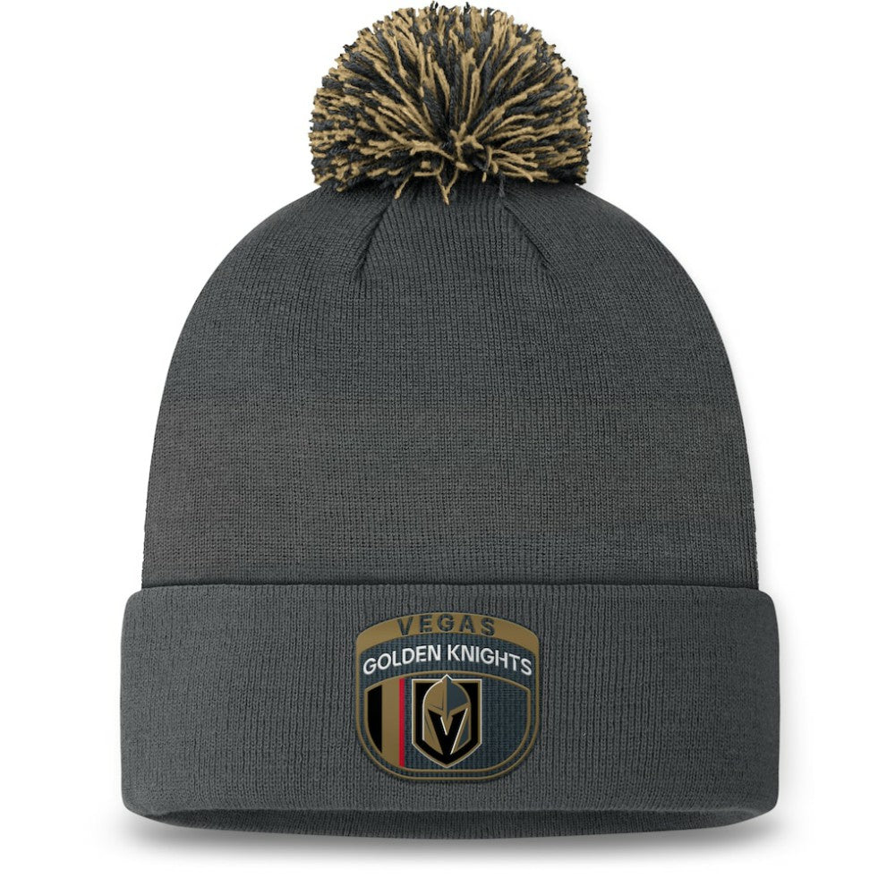 Vegas Golden Knights Fanatics 2024 NHL Draft Cuffed Knit Hat with Pom - Charcoal | Fanatics online