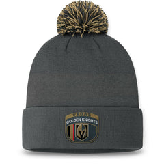 Vegas Golden Knights Fanatics 2024 NHL Draft Cuffed Knit Hat with Pom - Charcoal | Fanatics online