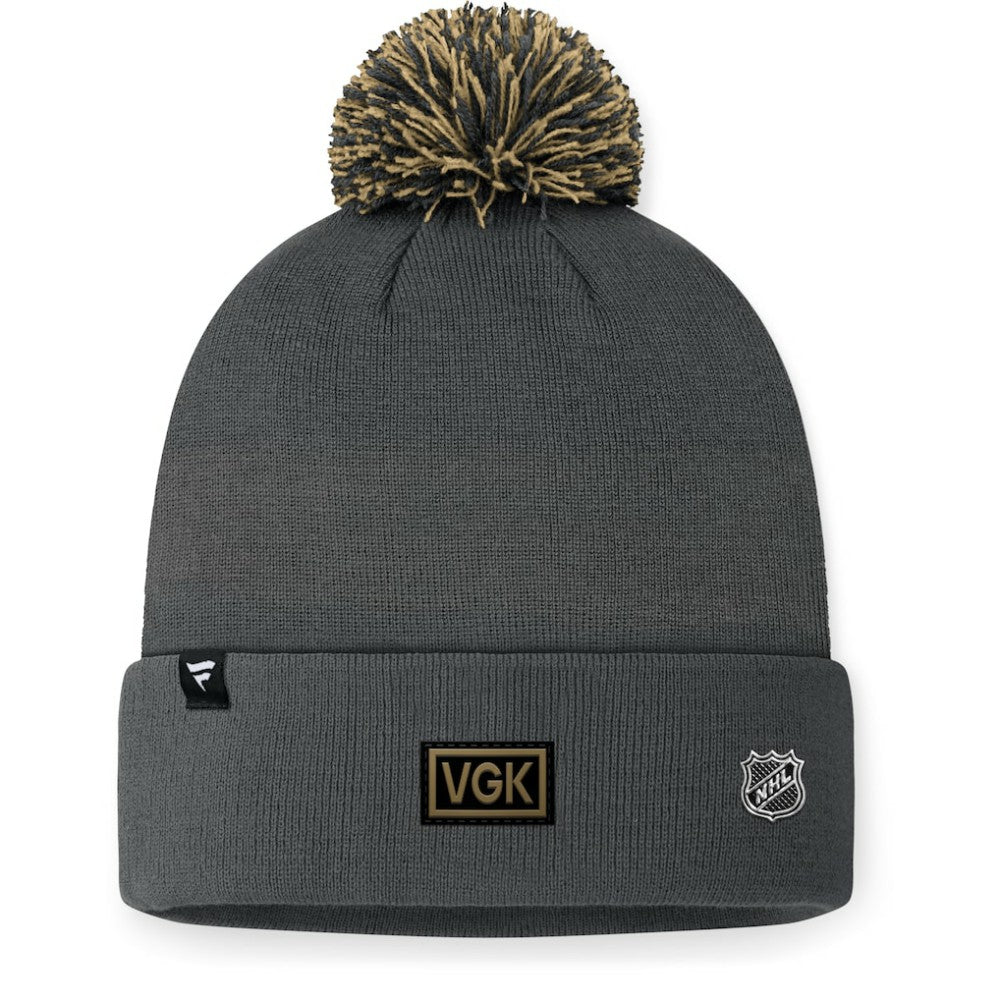 Vegas Golden Knights Fanatics 2024 NHL Draft Cuffed Knit Hat with Pom - Charcoal | Fanatics online