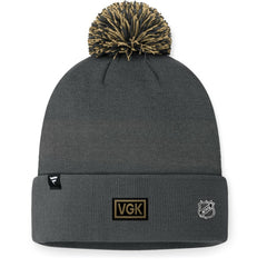 Vegas Golden Knights Fanatics 2024 NHL Draft Cuffed Knit Hat with Pom - Charcoal | Fanatics online