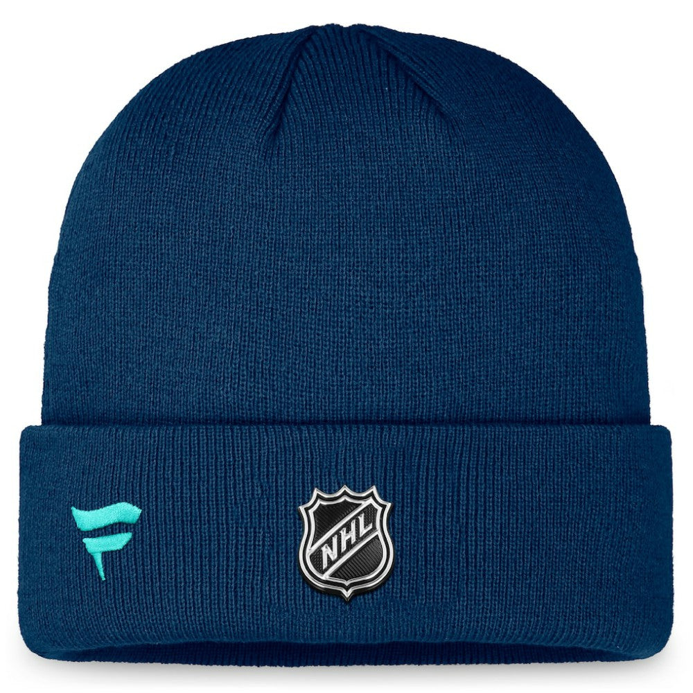 Seattle Kraken Fanatics Authentic Pro Training Camp Cuffed Knit Hat - Deep Sea Blue | Fanatics Clearance