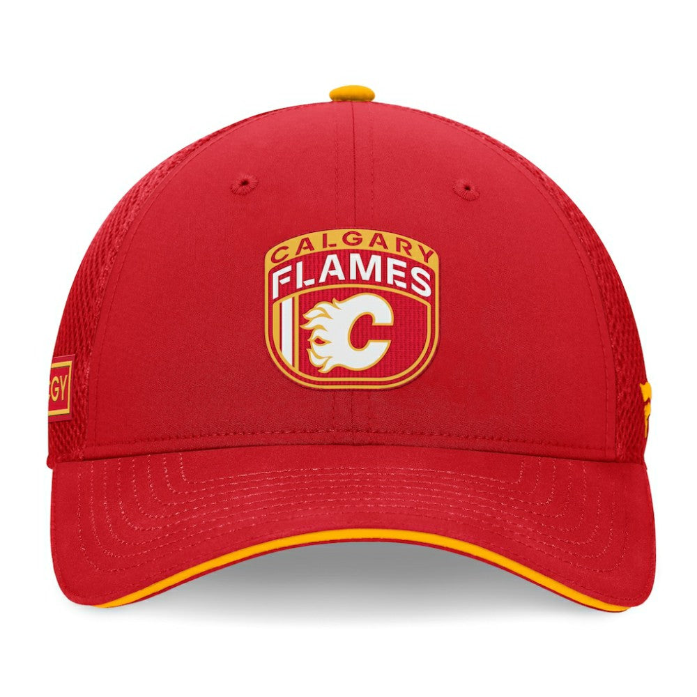 Calgary Flames Fanatics 2024 NHL Draft On Stage Trucker Adjustable Hat - Red | Fanatics online