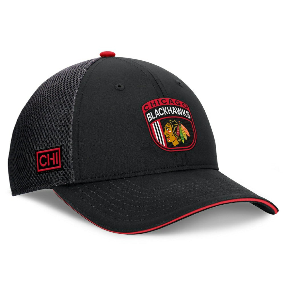 Chicago Blackhawks Fanatics 2024 NHL Draft On Stage Trucker Adjustable Hat - Black | Fanatics on sale