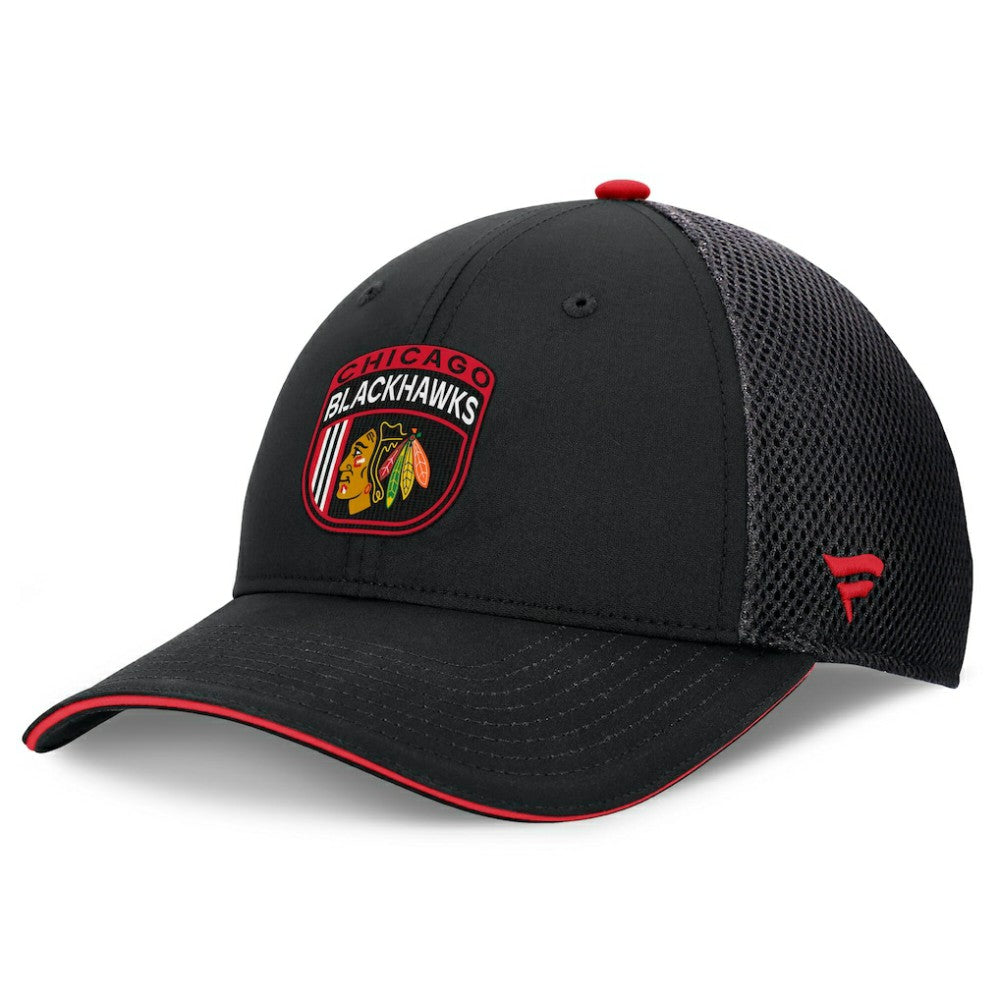 Chicago Blackhawks Fanatics 2024 NHL Draft On Stage Trucker Adjustable Hat - Black | Fanatics on sale
