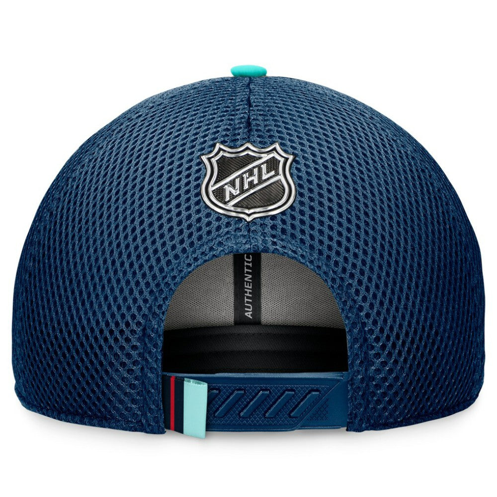 Seattle Kraken Fanatics 2024 NHL Draft On Stage Trucker Adjustable Hat - Deep Sea Blue | Fanatics near me