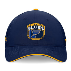St. Louis Blues Fanatics 2024 NHL Draft On Stage Trucker Adjustable Hat - Navy | Fanatics Lifestyle