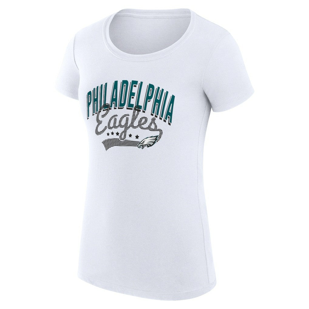 Philadelphia Eagles G-III 4Her by Carl Banks Women's Super-Slim Fit Lightweight Filigree Logo T-Shirt – White - NFL