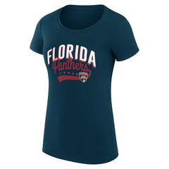 Florida Panthers G-III 4Her by Carl Banks Women's Super-Slim Fit Lightweight Filigree Logo T-Shirt – Navy | NHL near me