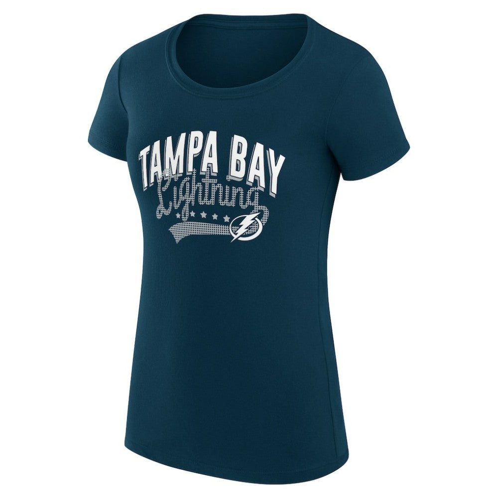 Tampa Bay Lightning G-III 4Her by Carl Banks Women's Super-Slim Fit Lightweight Filigree Logo T-Shirt – Navy | NHL sale