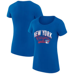 New York Rangers G-III 4Her by Carl Banks Women's Super-Slim Fit Lightweight Filigree Logo T-Shirt – Blue | NHL Lifestyle