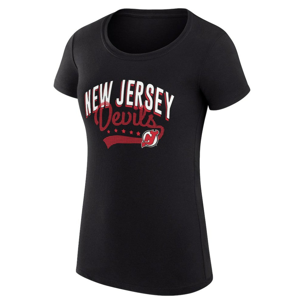 New Jersey Devils G-III 4Her by Carl Banks Women's Super-Slim Fit Lightweight Filigree Logo T-Shirt – Black | NHL online
