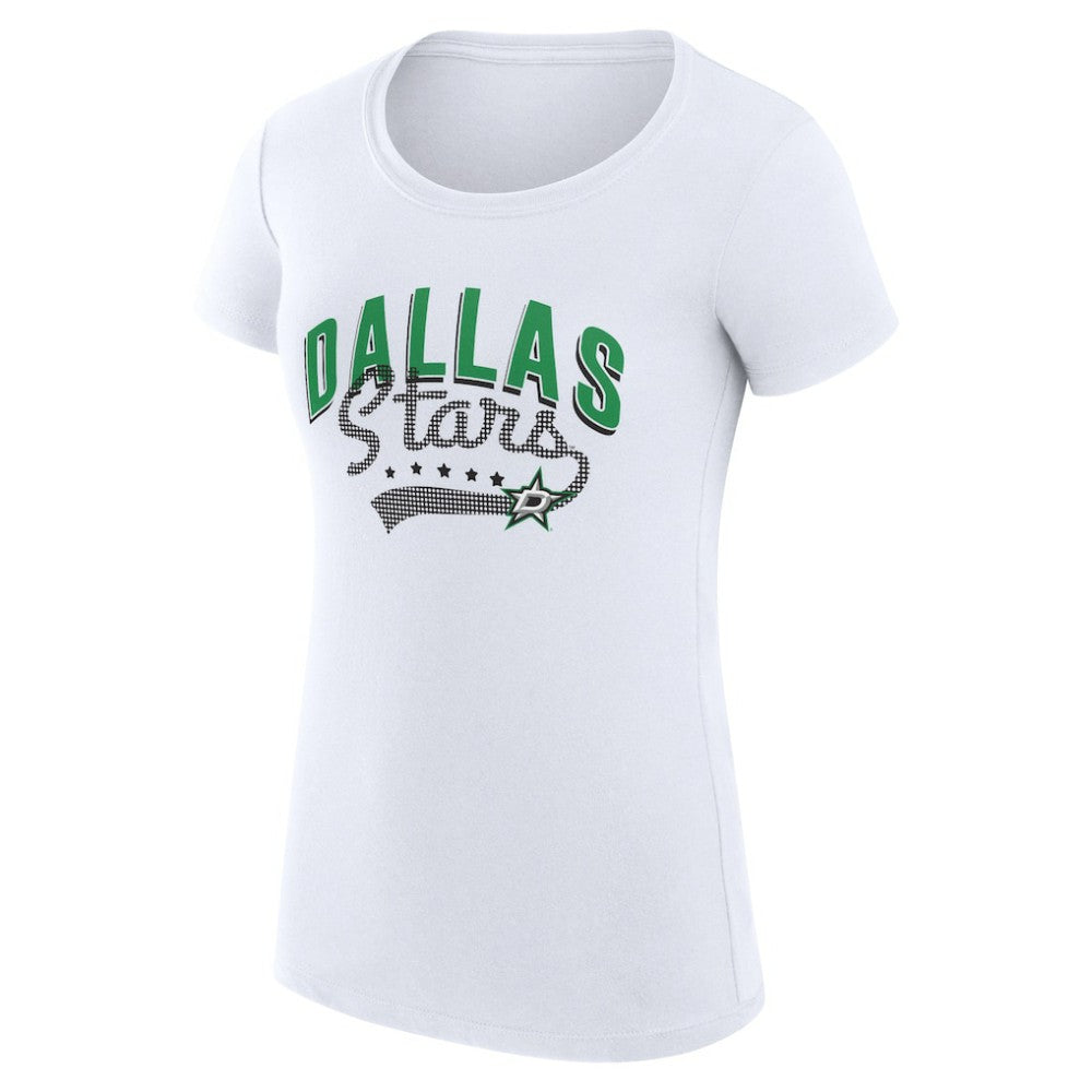 Dallas Stars G-III 4Her by Carl Banks Women's Super-Slim Fit Lightweight Filigree Logo T-Shirt – White | NHL Lifestyle