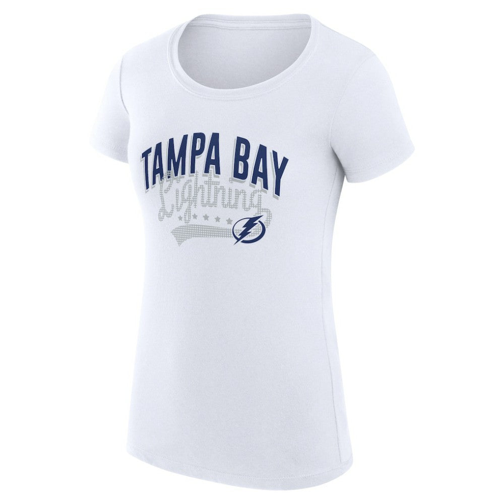 Tampa Bay Lightning G-III 4Her by Carl Banks Women's Super-Slim Fit Lightweight Filigree Logo T-Shirt – White | NHL discount