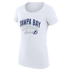 Tampa Bay Lightning G-III 4Her by Carl Banks Women's Super-Slim Fit Lightweight Filigree Logo T-Shirt – White | NHL discount