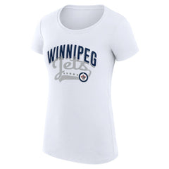 Winnipeg Jets G-III 4Her by Carl Banks Women's Super-Slim Fit Lightweight Filigree Logo T-Shirt – White | NHL Lifestyle