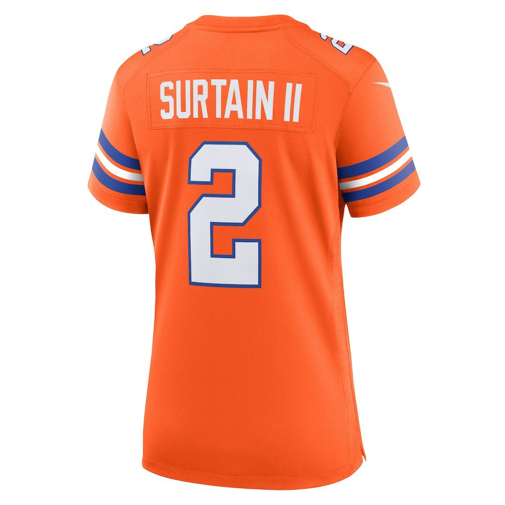 Patrick Surtain II Denver Broncos Women's Mile High Collection 1977 Throwback Player Game Jersey - Orange - Nike