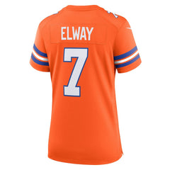 John Elway Denver Broncos Women's Mile High Collection 1977 Throwback Player Game Jersey - Orange - Nike