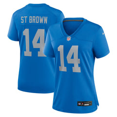 Amon-Ra St. Brown Detroit Lions Women's Alternate Game Jersey - Blue - Nike
