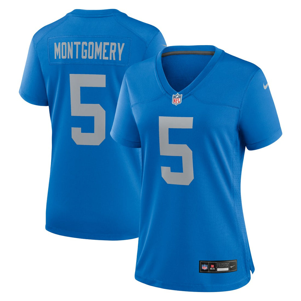 David Montgomery Detroit Lions Women's Alternate Game Jersey - Blue - Nike