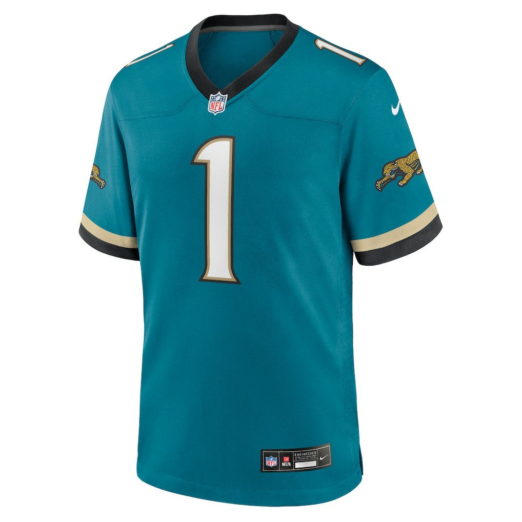 Travis Etienne Jr Jacksonville Jaguars Prowler Throwback Player Game Jersey - Teal - Nike