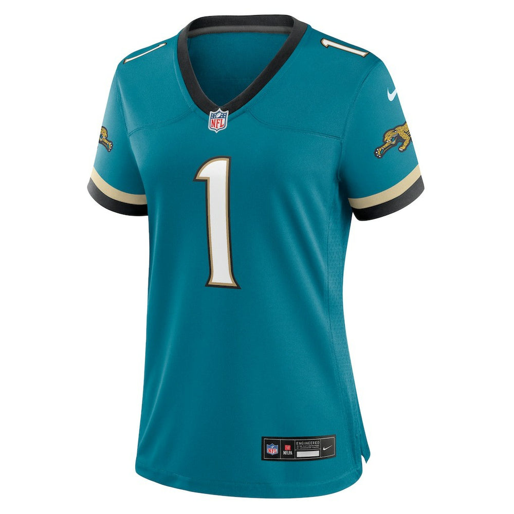 Travis Etienne Jr Jacksonville Jaguars Women's Prowler Throwback Game Jersey - Teal - Nike