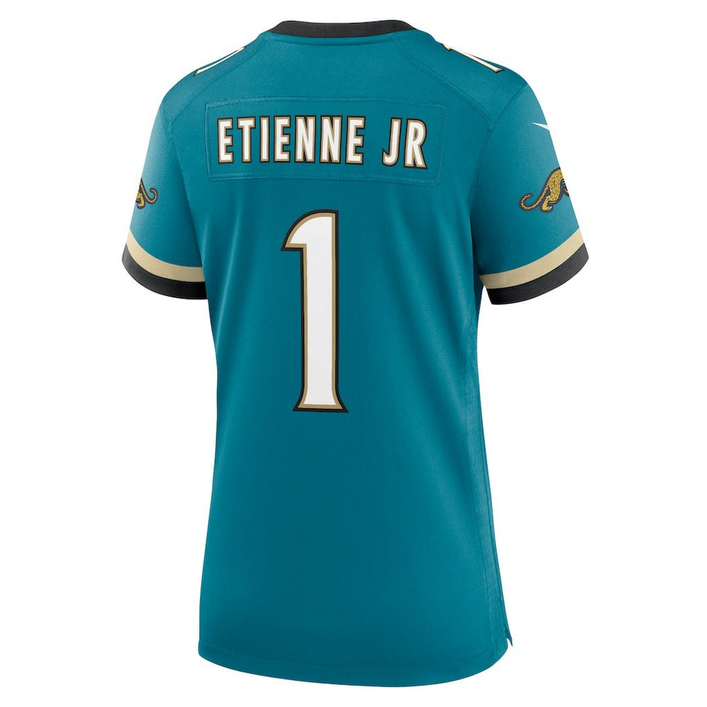 Travis Etienne Jr Jacksonville Jaguars Women's Prowler Throwback Game Jersey - Teal - Nike