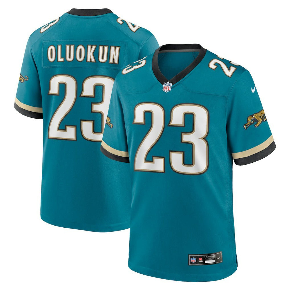 Foye Oluokun Jacksonville Jaguars Prowler Throwback Player Game Jersey - Teal - Nike