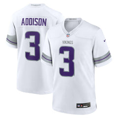 Jordan Addison Minnesota Vikings Alternate Game Player Jersey - White - Nike