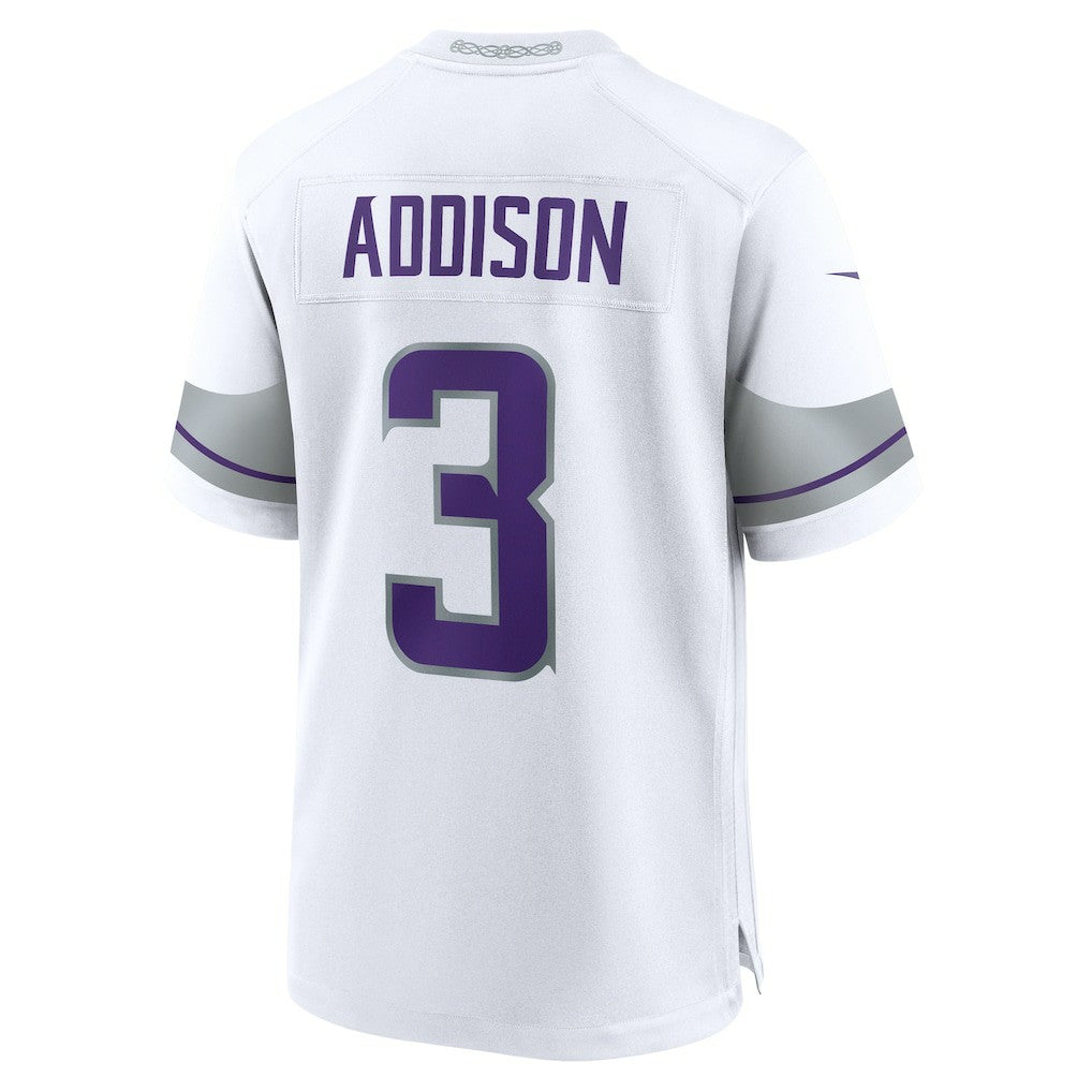 Jordan Addison Minnesota Vikings Alternate Game Player Jersey - White - Nike