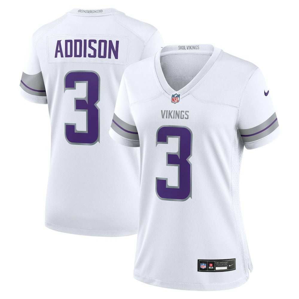 Jordan Addison Minnesota Vikings Women's Alternate Game Player Jersey - White - Nike
