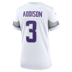 Jordan Addison Minnesota Vikings Women's Alternate Game Player Jersey - White - Nike