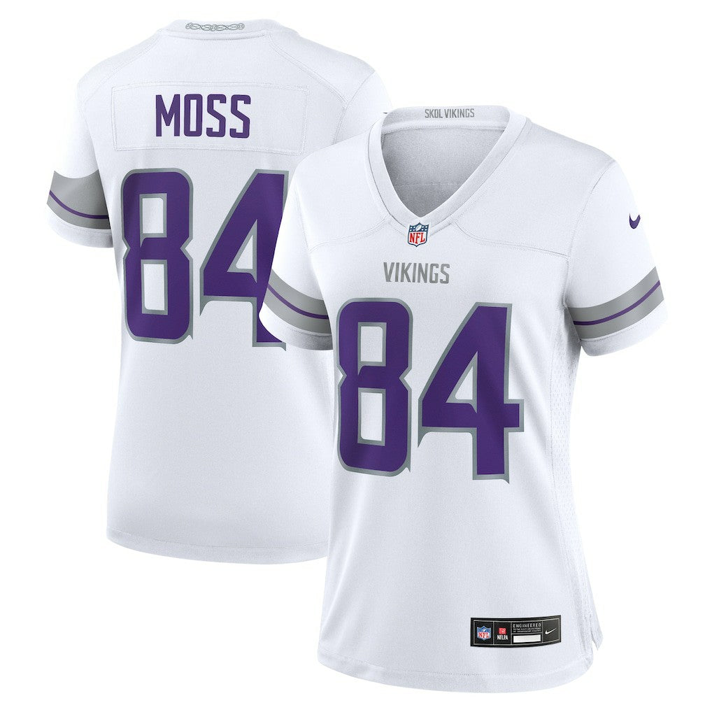 Randy Moss Minnesota Vikings Women's Alternate Retired Player Game Jersey - White - Nike