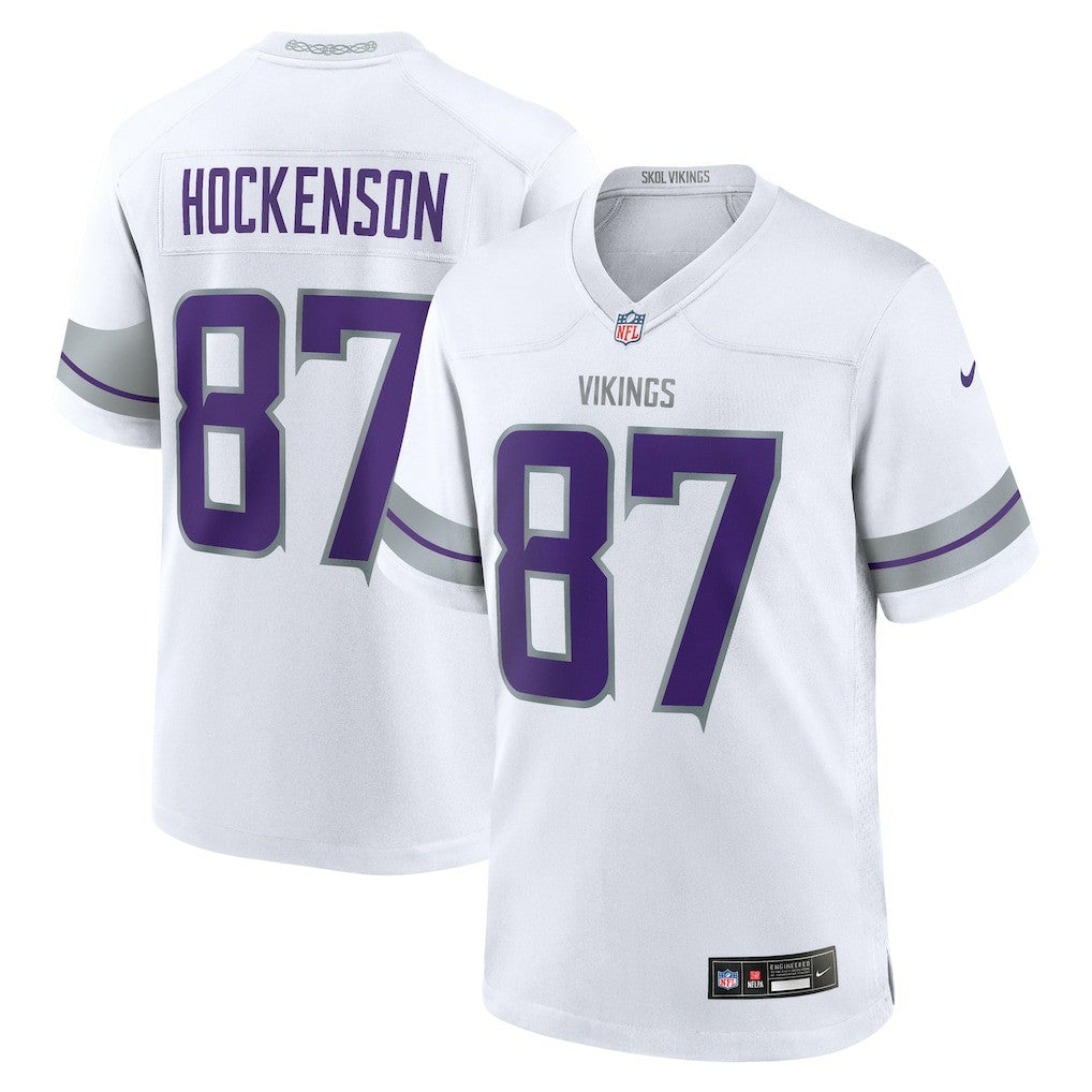 T.J. Hockenson Minnesota Vikings Alternate Game Player Jersey - White - Nike