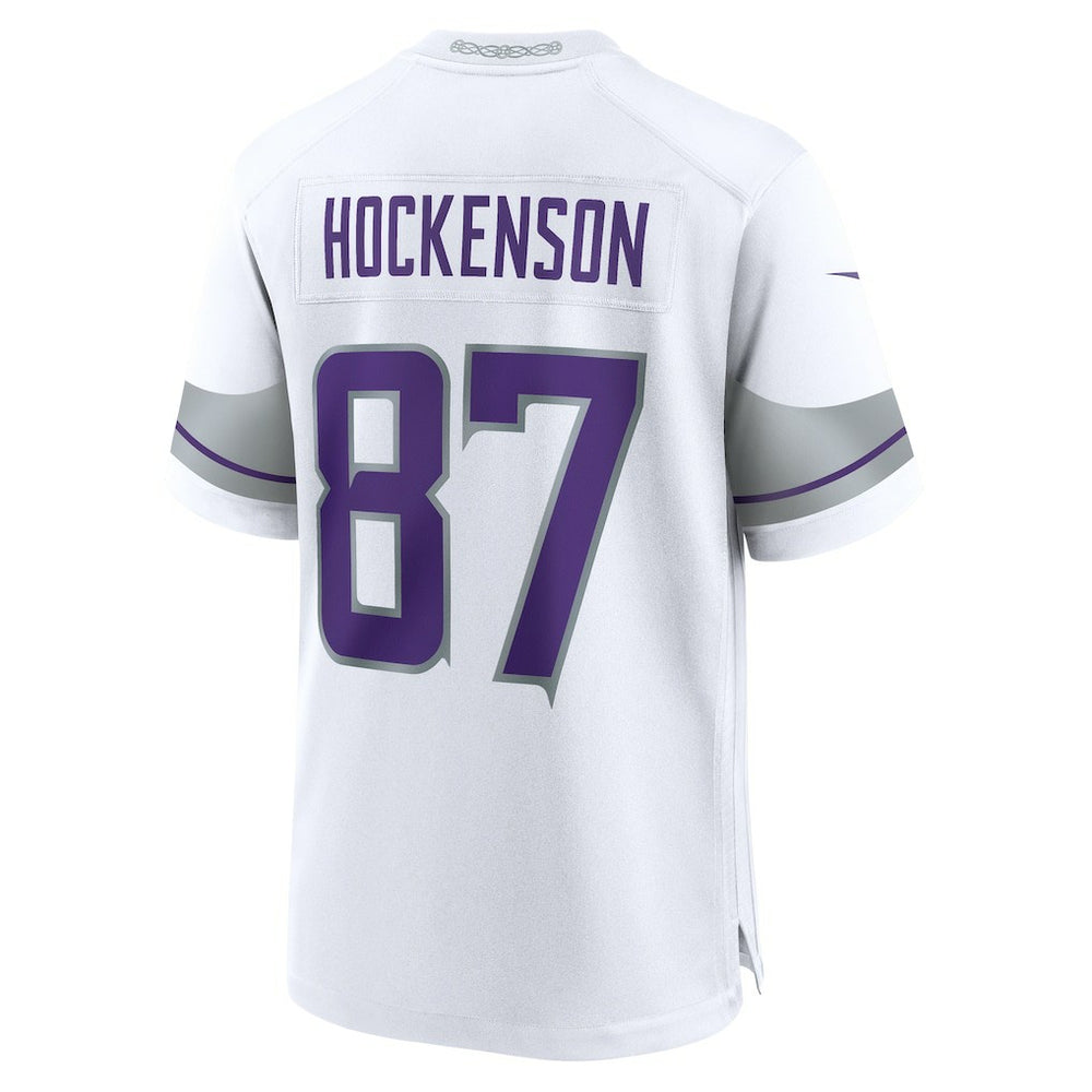 T.J. Hockenson Minnesota Vikings Alternate Game Player Jersey - White - Nike