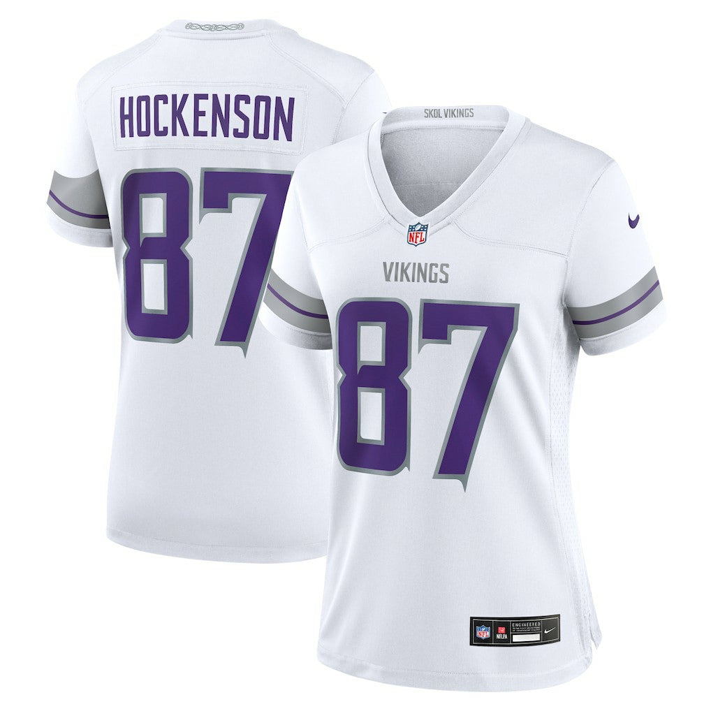 T.J. Hockenson Minnesota Vikings Women's Alternate Game Player Jersey - White - Nike