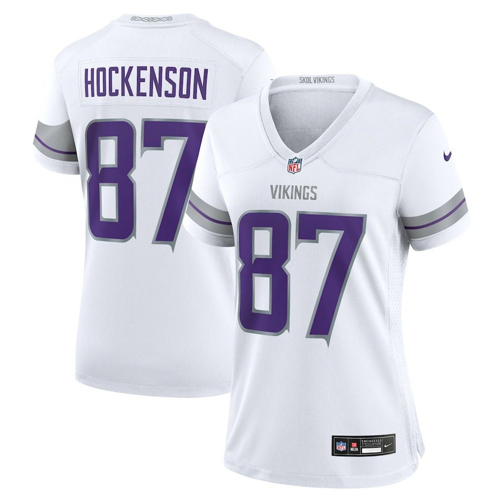 T.J. Hockenson Minnesota Vikings Women's Alternate Game Player Jersey - White - Nike