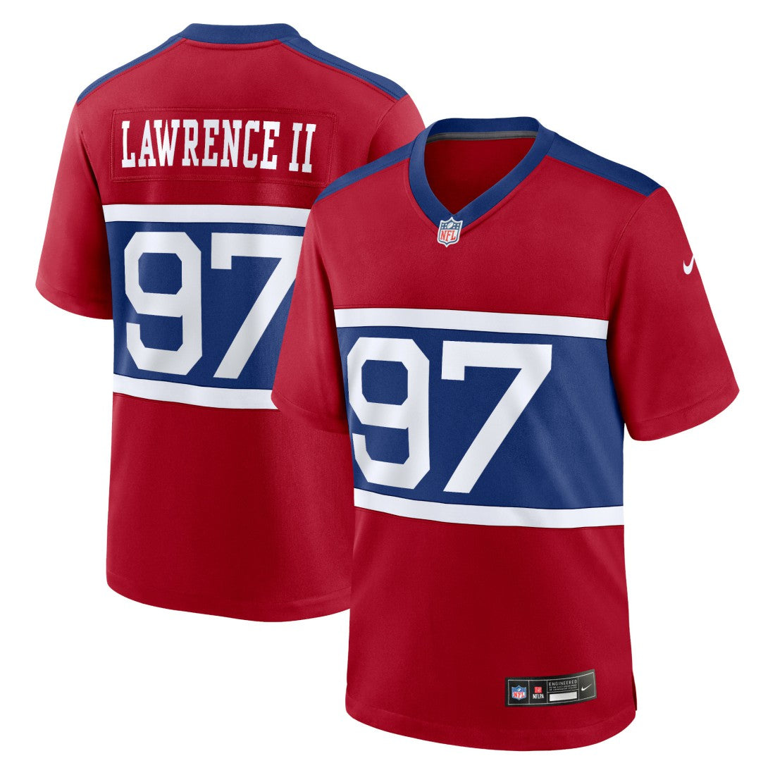 Dexter Lawrence II New York Giants Alternate Player Game Jersey - Century Red - Nike