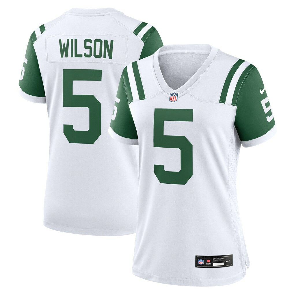 Garrett Wilson New York Jets Women's Classic Alternate Game Jersey - White - Nike