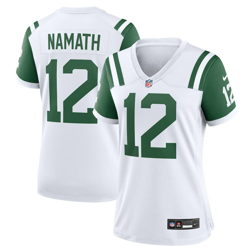 Joe Namath New York Jets Women's Classic Alternate Retired Player Game Jersey - White - Nike